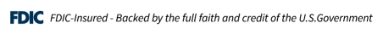 FDIC - Insured - Backed by the full faith and credit of the U.S. Government logo